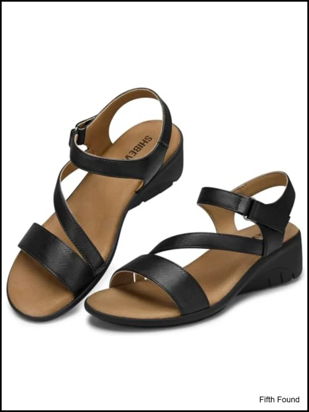 Dressy Wedge Sandals with Arch Support, Platform Strappy Comfortable Walking